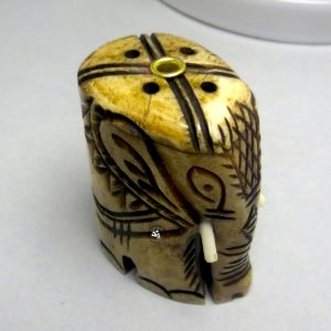 Bone Elephant Carved Incense Holder