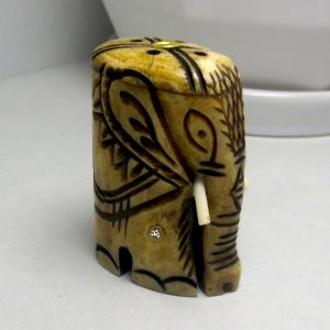 Bone Elephant Carved Incense Holder
