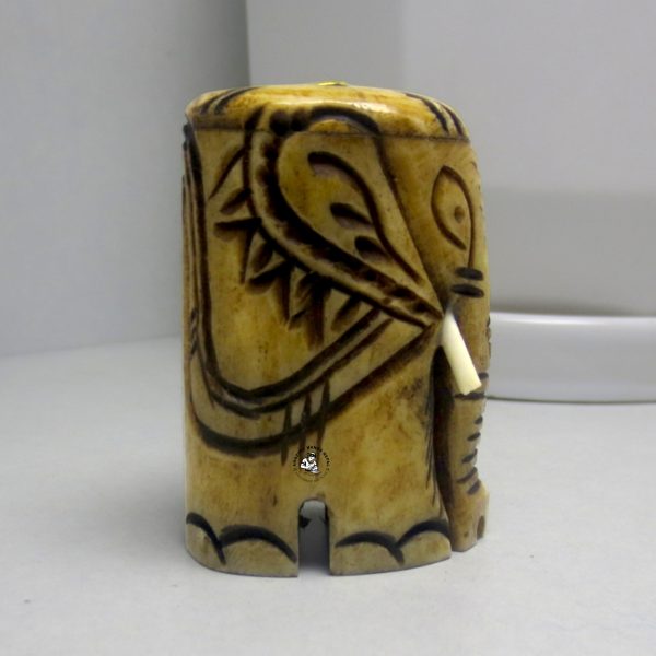 Bone Elephant Carved Incense Holder