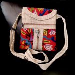 Embroidered Design Hemp Strap Bag