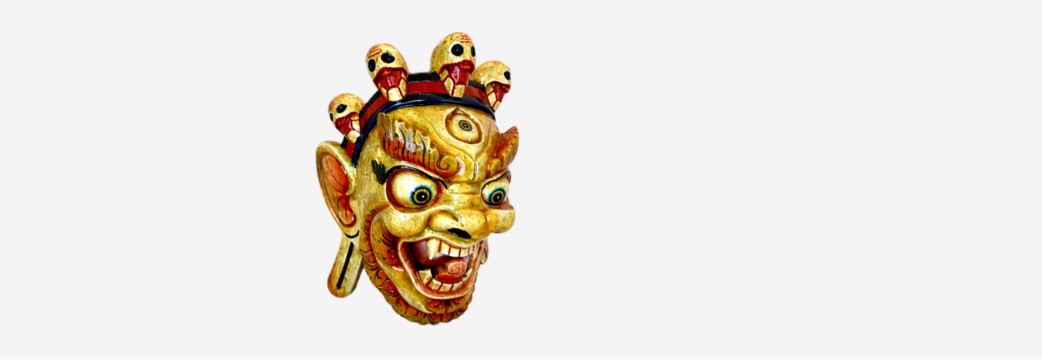 Nepali Wooden Mask Wall Hanging