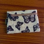 Butterfly Printed Hemp Coin Purse