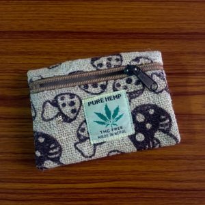 Hemp Mushroom Coin Pouch Small
