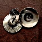 Buddhist Longevity Om Mani Bronze Tingsha Cymbal