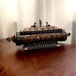 Deer on Top Auspicious Motifs Copper Incense Holder