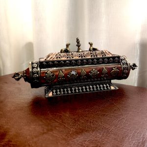Deer on Top Auspicious Motifs Copper Incense Holder