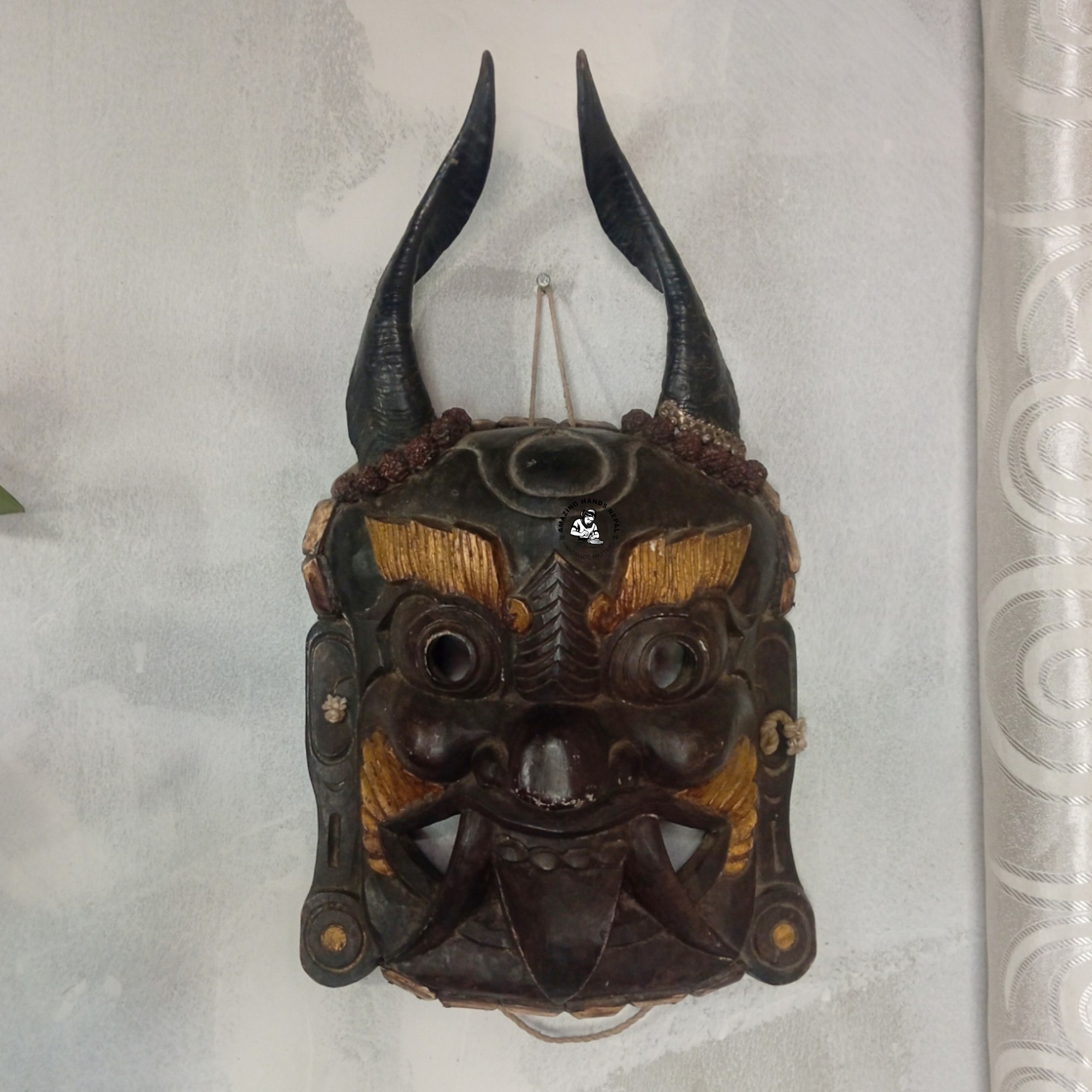Angry Mahakala Mask Wall Hanging