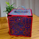 Colorful Brocade Box Bag