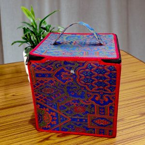Colorful Brocade Box Bag