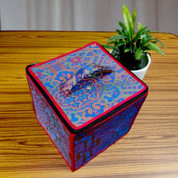 Colorful Brocade Box Bag