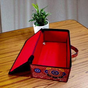 Colorful Brocade Box Bag