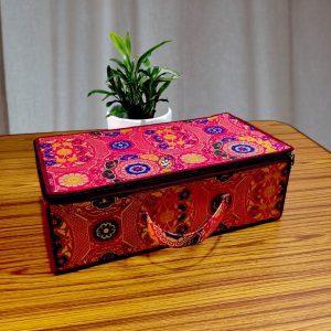 Colorful Brocade Box Bag