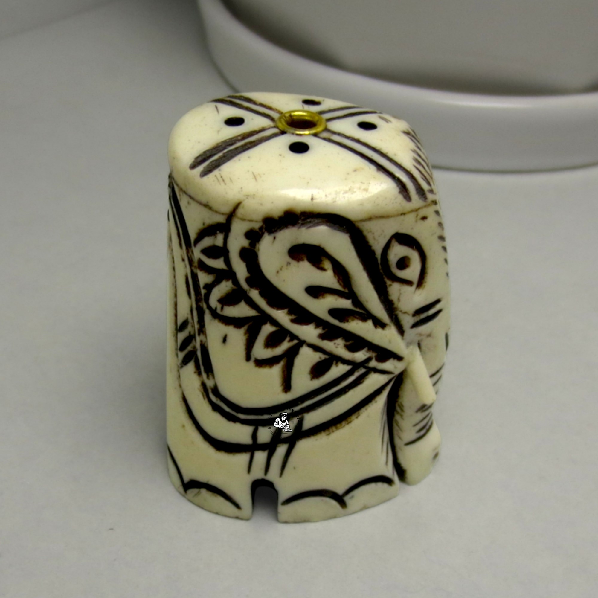 White Bone Elephant Incense Holder
