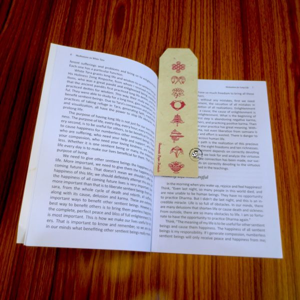 Buddhist Auspicious Symbol Printed Bookmark