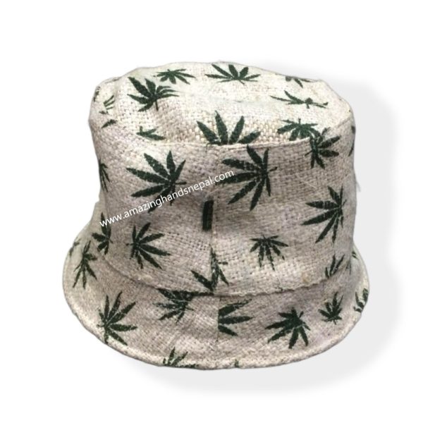 Hemp Leaf Bucket Hat Hemp Bucket Hat