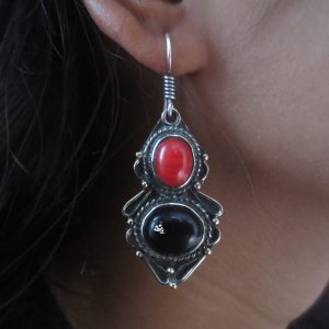 Himalayan Tibetan Stone Earrings