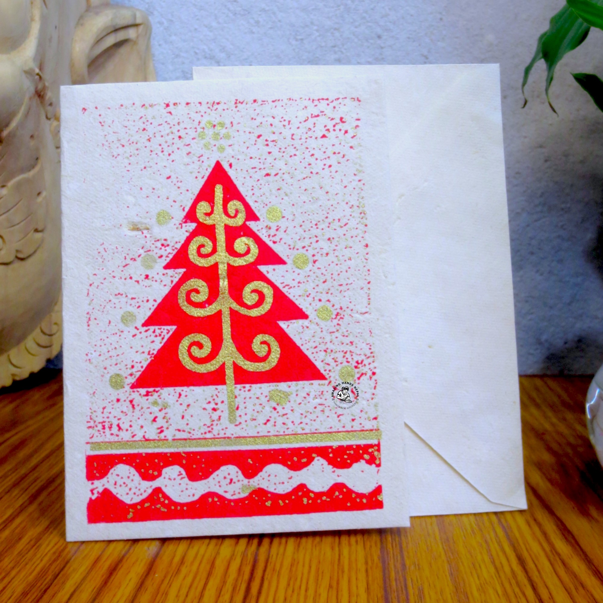 Nepali Paper Christmas Gift Card