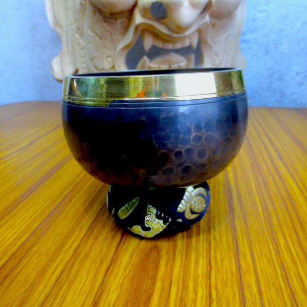 Patched Cushion Black XS Patched Black Singing Bowl Cushion