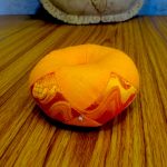 Orange Brocade Patched Singing Bowl Cushion