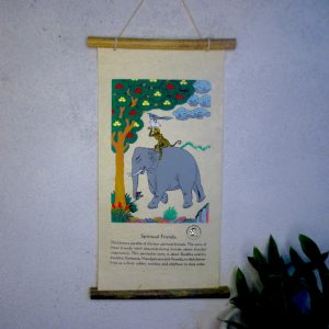 Four Harmonious Spiritual Friends Lokta Paper Wall Hanging