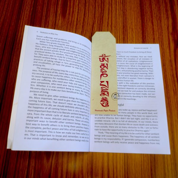 Sacred Om Mani Padme Hum Mantra Bookmark