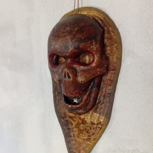 Tibetan Metal Kapala Skull Wall Hanging