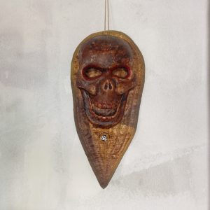 Tibetan Metal Kapala Skull Wall Hanging