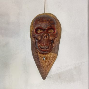 Tibetan Metal Kapala Skull Wall Hanging
