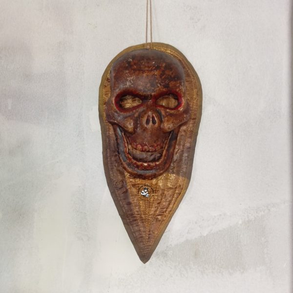 Tibetan Metal Kapala Skull Wall Hanging