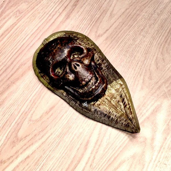 Tibetan Metal Kapala Skull Wall Hanging