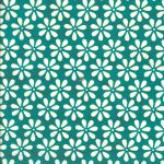 Turquoise Flower Wrapping Paper Sheet