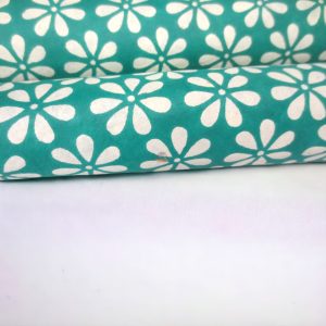 Turquoise Flower Wrapping Paper Sheet