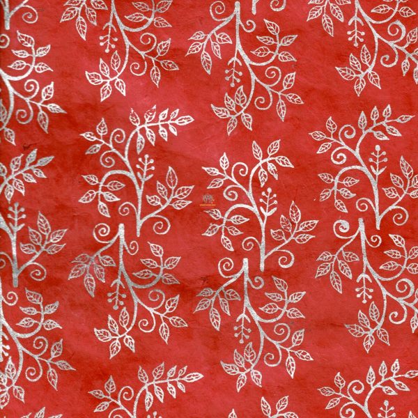 Silver Flowery Wrapping Paper