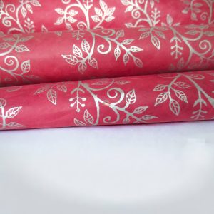Silver Flowery Wrapping Paper