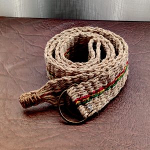 Himalayan Handcrafted Rasta Color Stripe Hemp Belt
