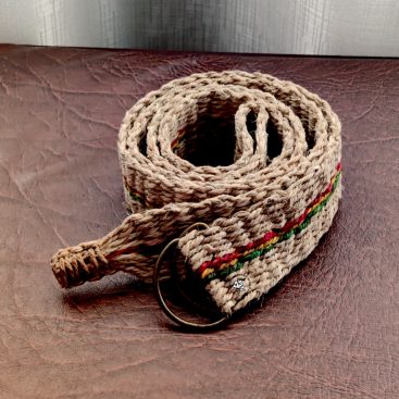 Himalayan Handcrafted Rasta Color Stripe Hemp Belt