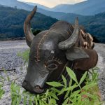 Nepali Handcrafted Wooden Yak Statue