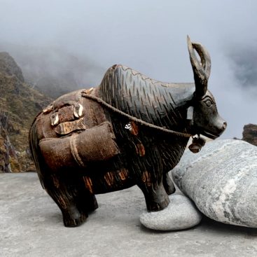 Handcrafted Wooden Yak Statue From Nepal