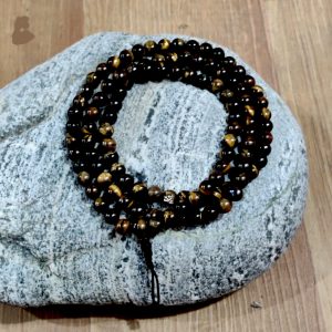Hand-Knotted Tiger's Eye Japa Mala 108 Beads