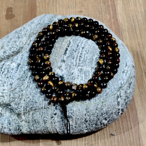 Hand-Knotted Tiger's Eye Japa Mala 108 Beads
