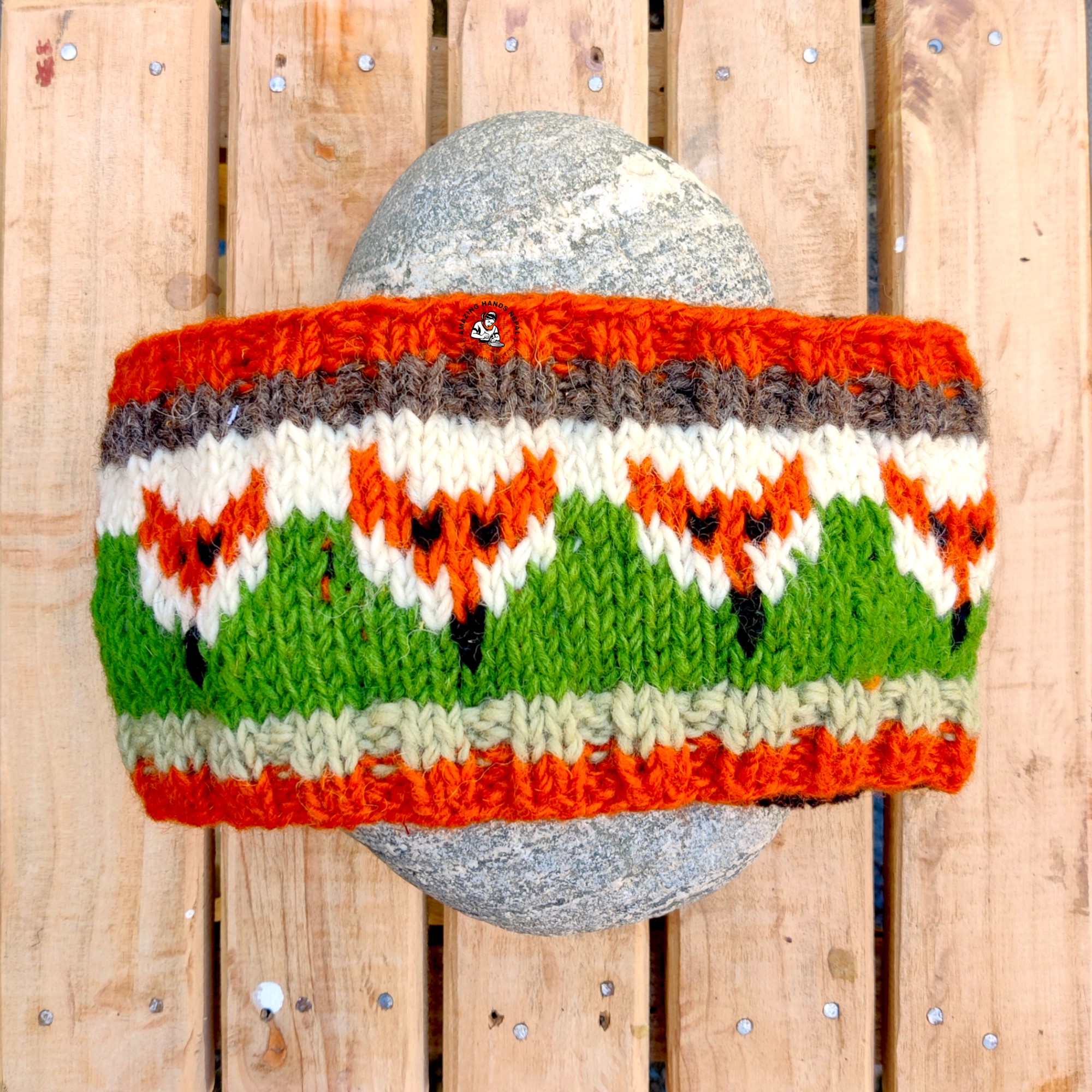 Wool Hand-Knitted Fox Head Warmer