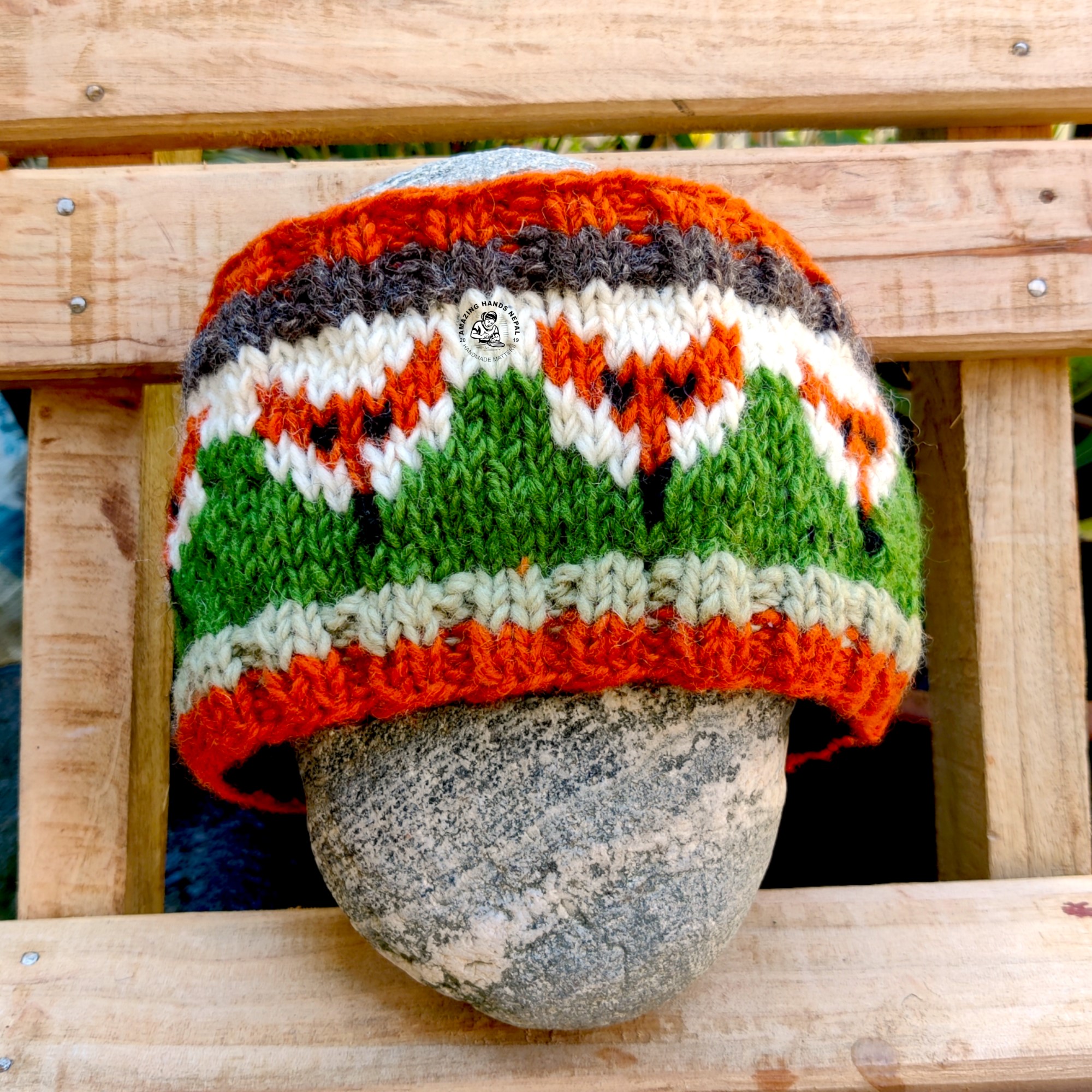 Wool Hand-Knitted Fox Head Warmer