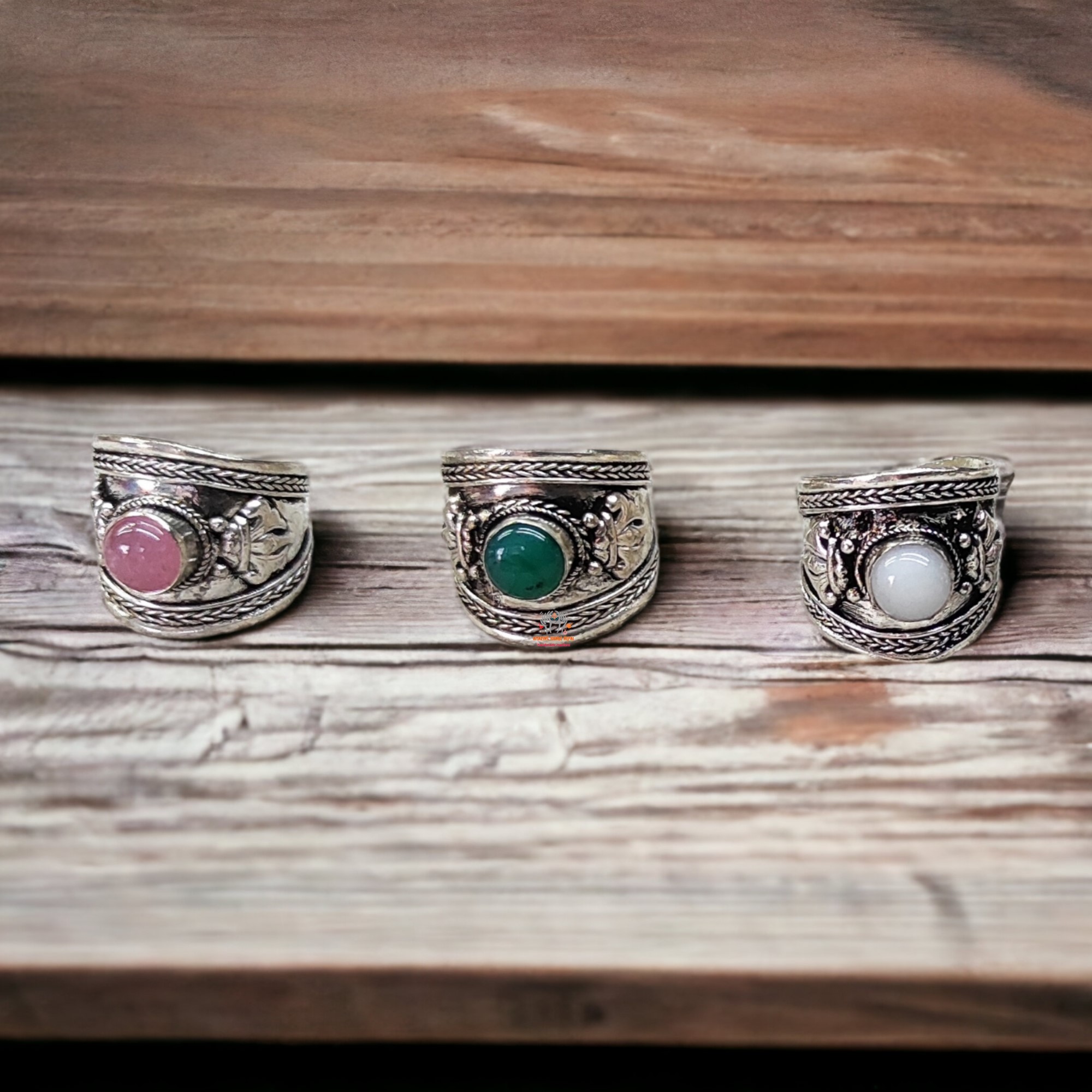 Tibetan Dorje Stone Finger Ring