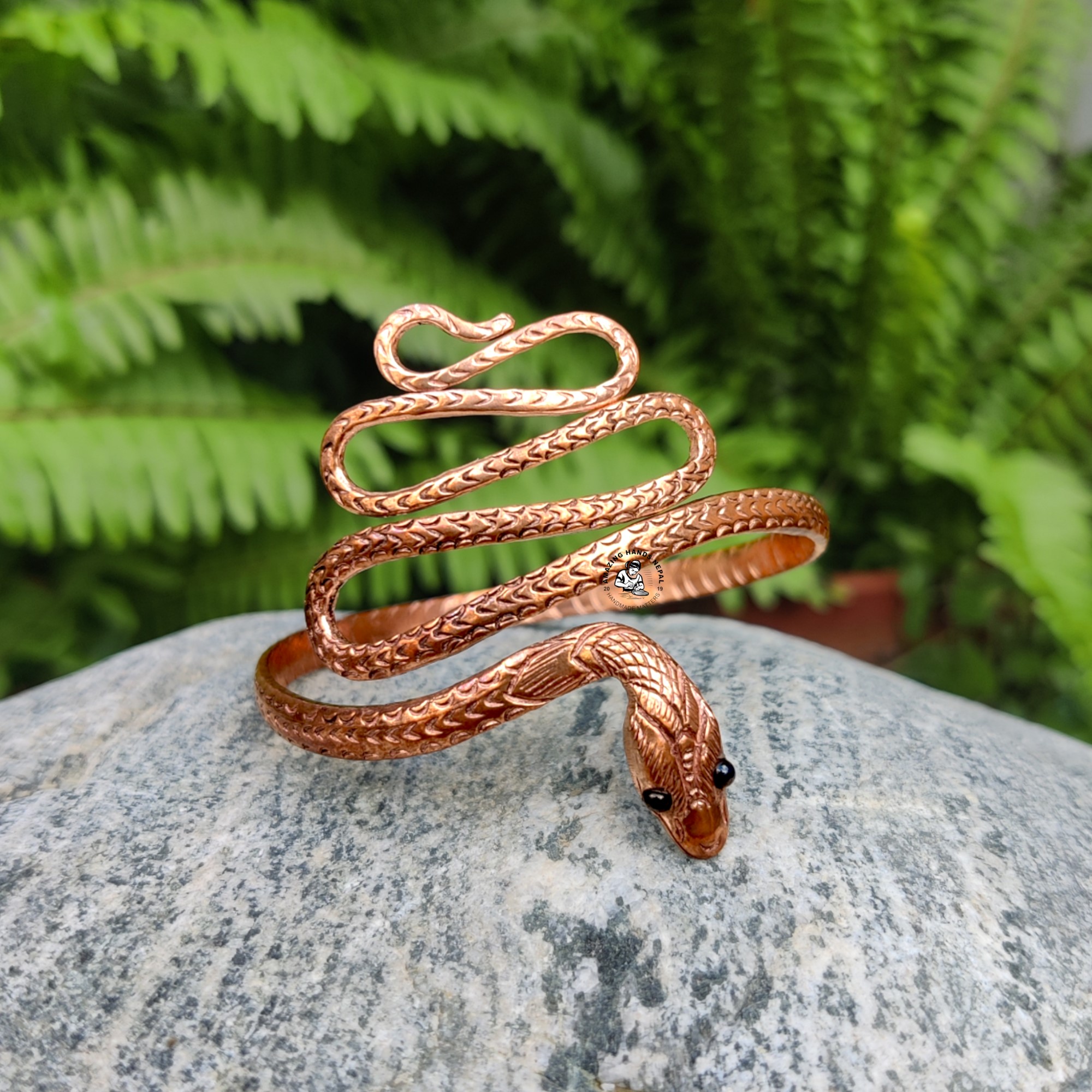 Coiling Copper Snake Bracelet