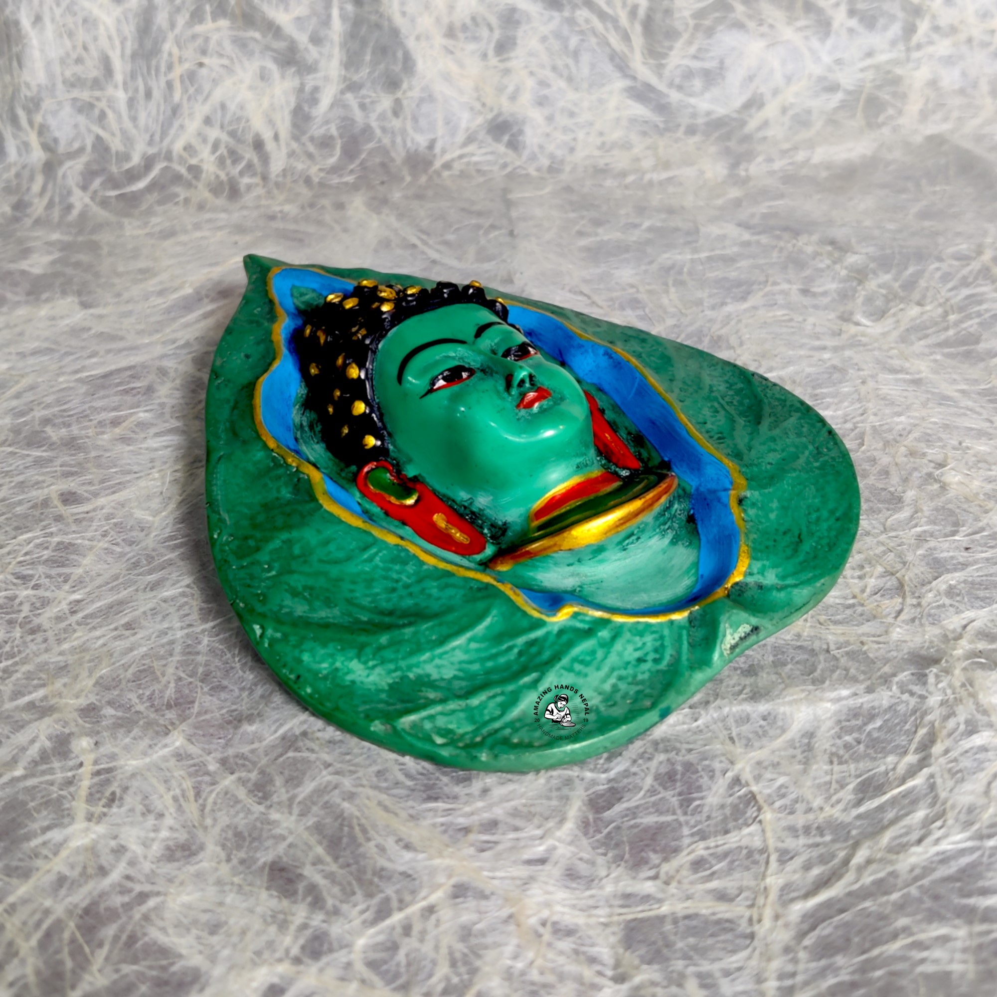 Resin Leaf Buddha Wall Hanging Décor