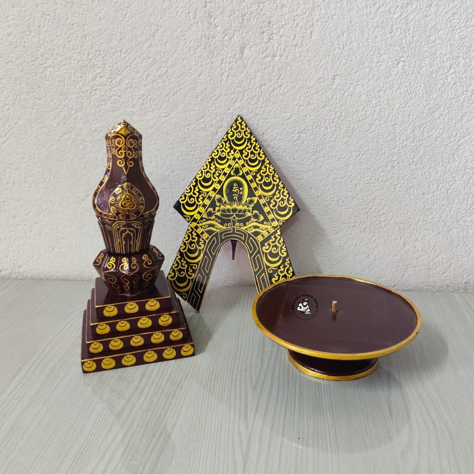 Buddhist Guru Rinpoche (Paltor) Wooden Torma